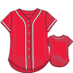 Patron ropa, Fashion sewing pattern, molde confeccion, patronesymoldes.com Camisa baseball 7777 DAMA Camisas